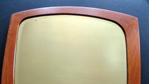 Vintage Danish Teak Mirror 1960s Mid Century Amorphic Shape