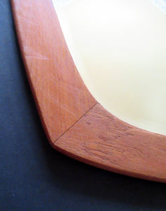 Vintage Danish Teak Mirror 1960s Mid Century Amorphic Shape