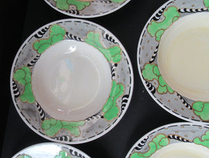 Bough Pottery Art Nouveau Shallow Bowls Scottish Pottery 1920s 1930s Richard Amour