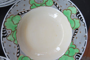 Bough Pottery Art Nouveau Shallow Bowls Scottish Pottery 1920s 1930s Richard Amour
