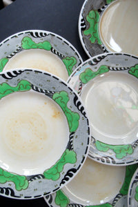 Bough Pottery Art Nouveau Side Plates Scottish Pottery 1920s 1930s Richard Amour