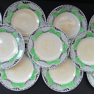 Bough Pottery Art Nouveau Side Plates Scottish Pottery 1920s 1930s Richard Amour