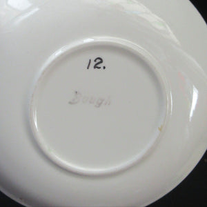 SCOTTISH POTTERY Bowl. Rarer Bough Pottery ART DECO Ceramic Quaich and Matching Underplate. Painted by Elizabeth Amour 1920s