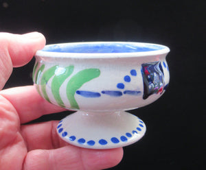 Scottish Pottery Antique Miniature Footed Bowl Mak Merry