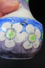 Load image into Gallery viewer, 1920s Mak Merry Miniature Vase with Blue Background and White Prunus Flowers
