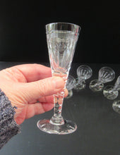 Load image into Gallery viewer, Vintage Stuart Crystal Oleta Pattern Liqueur Glasses Set of Six
