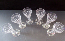 Load image into Gallery viewer, Vintage Stuart Crystal Oleta Pattern Liqueur Glasses Set of Six
