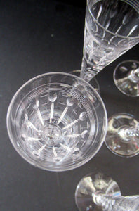 Vintage Stuart Crystal Oleta Pattern Liqueur Glasses Set of Six