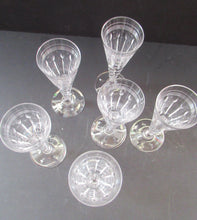 Load image into Gallery viewer, Vintage Stuart Crystal Oleta Pattern Liqueur Glasses Set of Six

