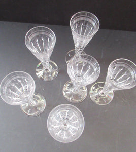 Vintage Stuart Crystal Oleta Pattern Liqueur Glasses Set of Six