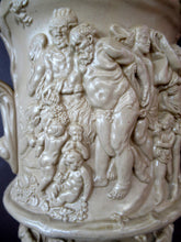 Load image into Gallery viewer, 1844 Charles Meigh Stoneware Jug with Bacchus and Pan. Bacchanalian Scene
