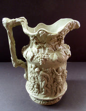 Load image into Gallery viewer, 1844 Charles Meigh Stoneware Jug with Bacchus and Pan. Bacchanalian Scene
