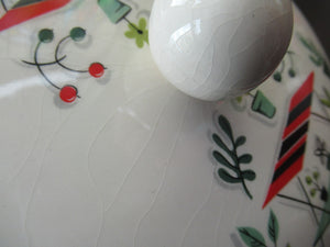 Vintage Garden Design 1950s Crown Ducal Arizona Serving Dish or Tureen