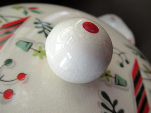 Vintage Garden Design 1950s Crown Ducal Arizona Serving Dish or Tureen