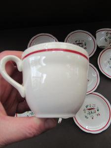 1950s Crown Ducal Arizona Pattern. Job Lot Four Trios: Teacup, Saucer and Side Plate