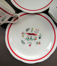 Load image into Gallery viewer, 1950s Crown Ducal Arizona Pattern. Job Lot Four Trios: Teacup, Saucer and Side Plate
