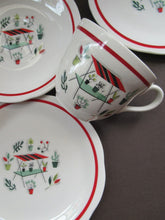 Load image into Gallery viewer, 1950s Crown Ducal Arizona Pattern. Job Lot Four Trios: Teacup, Saucer and Side Plate
