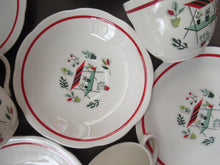 Load image into Gallery viewer, 1950s Crown Ducal Arizona Pattern. Job Lot Four Trios: Teacup, Saucer and Side Plate
