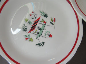 1950s Crown Ducal Arizona Pattern. Job Lot Four Trios: Teacup, Saucer and Side Plate