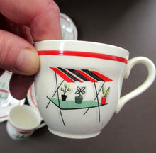Load image into Gallery viewer, Vintage 1950s Tableware: Rare Crown Ducal Arizona Pattern. SIX ESPRESSO CUPS AND SAUCERS
