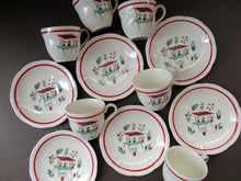 Load image into Gallery viewer, Vintage 1950s Tableware: Rare Crown Ducal Arizona Pattern. SIX ESPRESSO CUPS AND SAUCERS
