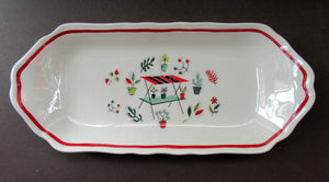 Vintage 1950s Tableware: Rare Crown Ducal Arizona Pattern. LONG SANDWICH PLATE