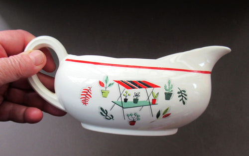1950s Atomic Garden Design. Crown Ducal Arizona Pattern  Gravy Boat or Jug