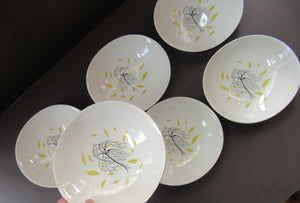 1950s Johnson Brothers Autumn Leaves Set of Six Oval Bowls