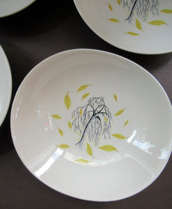 1950s Johnson Brothers Autumn Leaves Set of Six Oval Bowls