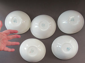 1950s Johnson Brothers Autumn Leaves Set of Five Oval Bowls