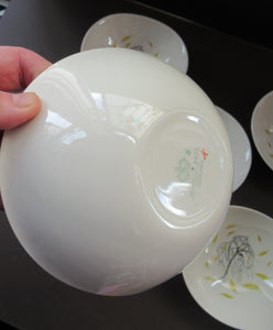 1950s Johnson Brothers Autumn Leaves Set of Five Oval Bowls