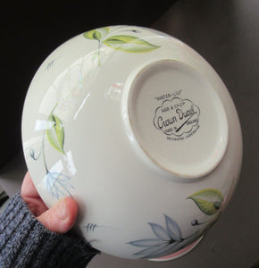 Crown Ducal Lidded Serving Dish Pink Water Lily Pattern