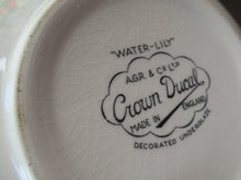Load image into Gallery viewer, Crown Ducal Lidded Serving Dish Pink Water Lily Pattern
