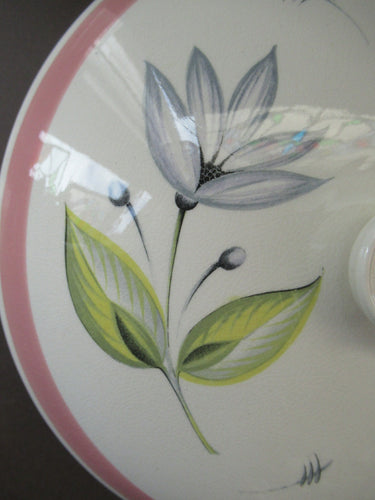Crown Ducal Lidded Serving Dish Pink Water Lily Pattern
