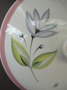 Crown Ducal Lidded Serving Dish Pink Water Lily Pattern