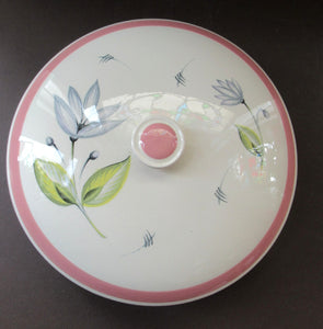Crown Ducal Lidded Serving Dish Pink Water Lily Pattern