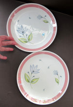 Load image into Gallery viewer, Two Crown Ducal Dessert Plates Pink Water Lily Pattern
