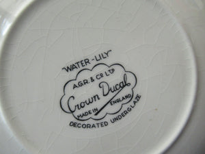 Set of Four Small Crown Ducal Water Lily Pattern 