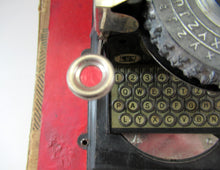 Load image into Gallery viewer, Antique German Toy Typewriter with Rotary Dial. DRGM  / DRP USA patent in original box
