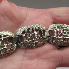 Load image into Gallery viewer, 1960s Silver Colour Brutalist Design Bracelet Vintage Costume Jewellery
