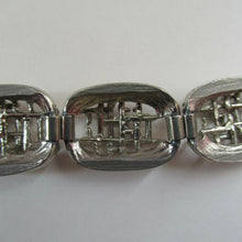 Load image into Gallery viewer, 1960s Silver Colour Brutalist Design Bracelet Vintage Costume Jewellery
