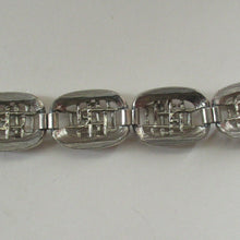 Load image into Gallery viewer, 1960s Silver Colour Brutalist Design Bracelet Vintage Costume Jewellery
