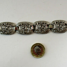 Load image into Gallery viewer, 1960s Silver Colour Brutalist Design Bracelet Vintage Costume Jewellery
