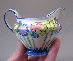 1920s Scottish Art Pottery Jug MakMerry Mak Merry Art Nouveau Flowers