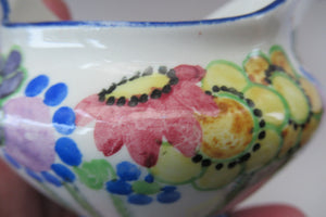 1920s Scottish Art Pottery Jug MakMerry Mak Merry Art Nouveau Flowers