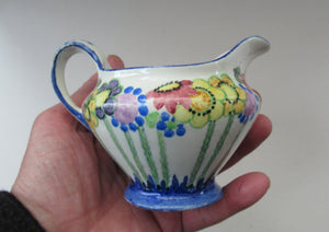 1920s Scottish Art Pottery Jug MakMerry Mak Merry Art Nouveau Flowers