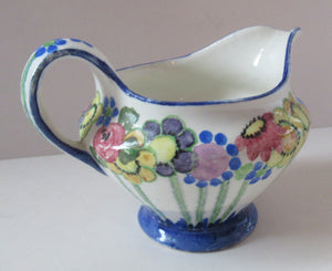 1920s Scottish Art Pottery Jug MakMerry Mak Merry Art Nouveau Flowers