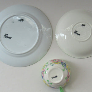 1930s Bough Pottery Cup,  Saucer & Side Plate