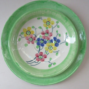 1930s Bough Pottery Cup,  Saucer & Side Plate