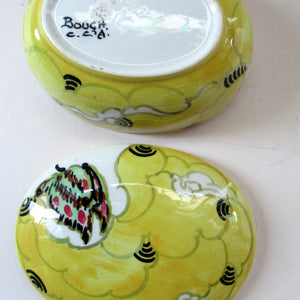 1930s Bough Pottery Japanese Inspired Lidded Trinket Dish Christina Chrissie Amou
